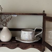Tasse à café en céramique artisanale vintage française à motif floral, avec poignée en soie, résistante aux hautes températures, passe au micro-ondes, soucoupe incluse
