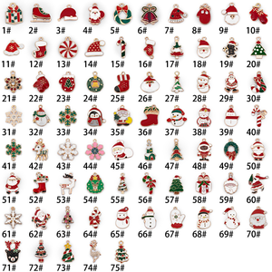 ชุดเครื่องประดับทำมือคริสต์มาสทำจากโลหะผสม, อุปกรณ์เสริม, เครื่องประดับผมทำมือ DIY, ต่างหู, แถบยางและขายส่ง - Product Image 1