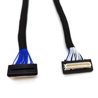 Câble LVDS TFT 31 broches DF9 mâle vers 31 broches DF9 femelle, faisceau de connecteurs haute densité carte-à-carte pour écran LCD