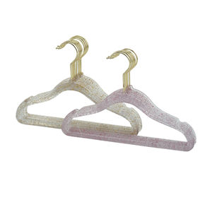 Cintres en plastique Transparent de haute qualité anti-dérapant gain de place costume paillettes acrylique or poudre <span class=keywords><strong>perle</strong></span> <span class=keywords><strong>cintre</strong></span> - Product Image 5