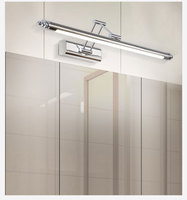 Miroir de salle de bain moderne réglable et extensible avec éclairage intégré, idéal pour hôtels et toilettes intérieures, luminaire décoratif mural.