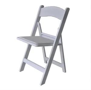 Chaise pliable extérieure de qualité supérieure mariage événement en plastique Wimbledon chaises de jardin chaise pliante en résine blanche