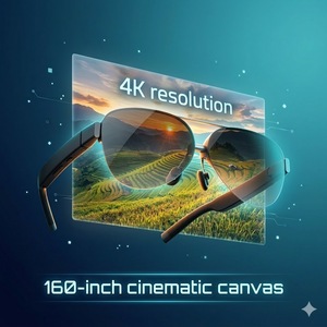 PGlass2 Pro 0.6インチ マイクロOLED ARグラス 1920x1080x2 120Hz Type-C アイディスプレイ Android IOS DP1.2 USB2.0 音楽プレーヤー 160インチ仮想ディスプレイ - Product Image 1