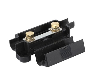 Caja de Fusibles Universal para Automóviles, de 1 Vía, con <span class=keywords><strong>Portafusibles</strong></span> de Horquilla Pequeña, 60V 36V 24V 12V, Base de Fusibles de 100A, Negra, ANS-H2 - Product Image 1