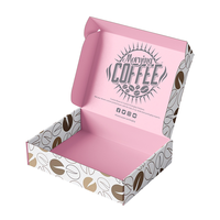 Boîtes postales d'expédition en carton ondulé rose clair avec logo personnalisé pour petites entreprises emballage de sous-vêtements