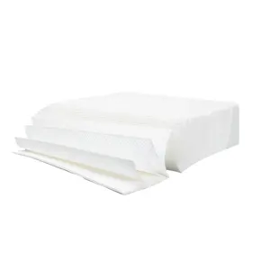 เยื่อกระดาษรีไซเคิลที่กำหนดเอง Z พับผ้ากระดาษเช็ดมือหลายพับผ้าขนหนูกระดาษเช็ดมือที่มีคุณภาพสูงแบบพับ