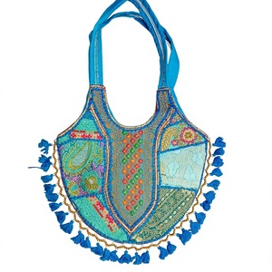 Bolsas de compras para mujer, bolsas de tela de algodón al por mayor, bolsas cruzadas, fabricadas en India - Étnicas Banjara para mujer - Product Image 1