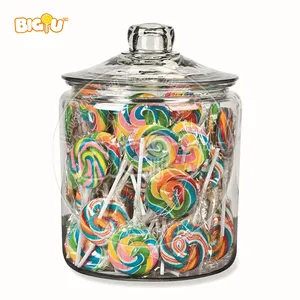 Customized Hot Selling Fruit Mint Colorful Swirl Lollipop Hard Candy Sweets Kids Snacks