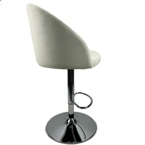 Дешевые простые Регулируемые поворотные кухонные стулья из ПВХ, современный скандинавский барный стул, высокий стул для барного стола