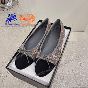 2025 nouvelles femmes chaussures de Ballet femme en cuir dentelle arc bouche plate correspondant couleur tête ronde ballerines simples chaussures chaussures de danse - Product Image 1