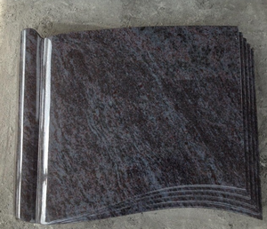 黒御影石の記念碑墓石、天使とハートのカスタム御影石モニュメント - Product Image 4