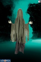 AROMA Homme Animatronique Suspendu Grandeur Nature pour Halloween avec Effet Lumineux pour des Décorations d'Halloween Effrayantes et des Maisons Hantées