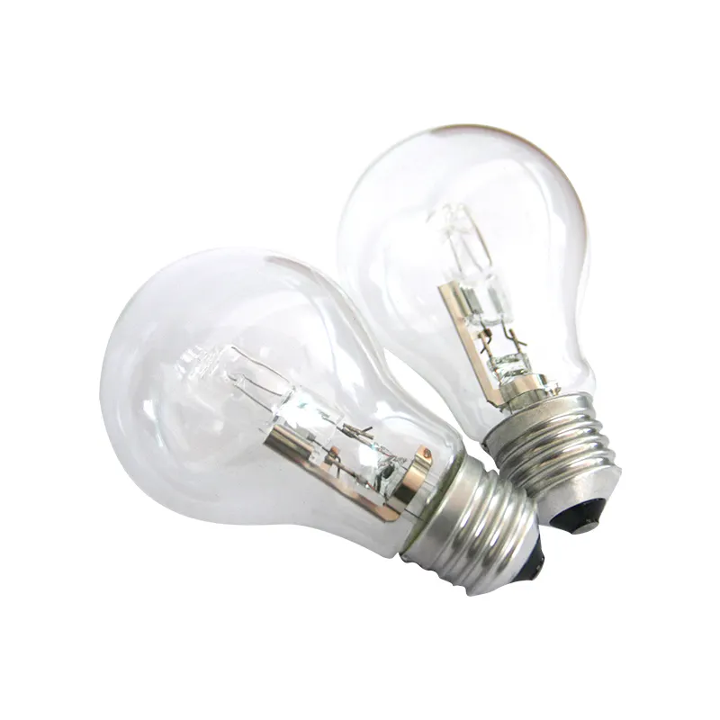 مصباح كهربائي كلاسيكي E27 صديق للبيئة طراز A55 A60 بقدرة 48 وات و100 وات مصباح كهربائي Halogen بإضاءة ليد موفر للطاقة
