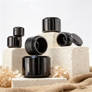 Tarro de Plástico PP Negro a Precio de Fábrica, 5g 10g 30g 50g 100g, Envase para Crema Corporal y Facial, Etiqueta OEM - Product Image 4