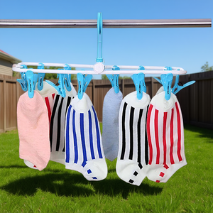 Tendedero Plegable Myrva 33x15x85cm con Ganchos de Plástico para Colgar, para Baño y Lavandería - Product Image 2