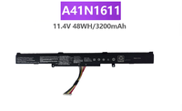 Baterai Laptop A41N1611 untuk ASUS ROG STRIX GL753V GL752VW FX53VD GL553VD GL553VD GL553V 14.4V 48Wh Baterai Notebook