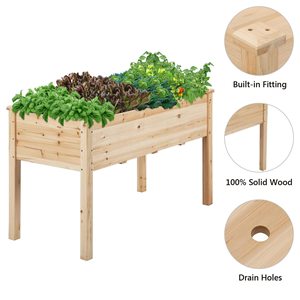 Boîtes de <span class=keywords><strong>jardin</strong></span> surélevées en <span class=keywords><strong>bois</strong></span> <span class=keywords><strong>pour</strong></span> le jardinage en plein air, 89x48.5 cm - Product Image 4