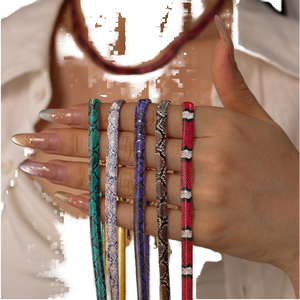 Kalung Pola Bentuk Ular Trendi Rantai Tulang Selangka Aksesori <span class=keywords><strong>Retro</strong></span> Unik yang Dipersonalisasi - Product Image 1