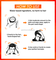 Pommade capillaire à base d'eau Immetee, tenue forte, brillance élevée, cire coiffante pour hommes, soluble dans l'eau, facile à laver, pour coiffure slick back