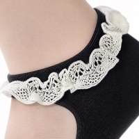 Chaussettes invisibles pour femmes avec bordure en dentelle personnalisée OEM, sangle élastique à la cheville, chaussettes élégantes et douces pour femmes, logo personnalisé