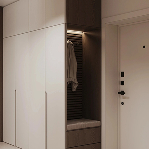 Meubles de chambre à coucher en bois sur mesure Armoire à robes avec charnières de porte Armoire à garderobe et armoire pour salle familiale - Product Image 3