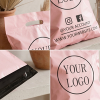 Sacs d'expédition en polyéthylène à poignées, grande capacité de charge, écologiques, imperméables, sacs de messagerie portables pour vêtements, chaussettes, chaussures, vente en gros