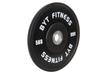 Piringan Beban Barbel Karet Hitam OEM Kustom dengan Logo, Peralatan Gym untuk Angkat Beban