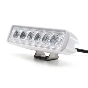 Weiken barra de led, cor dupla, azul/branco, mini auto, offroad, trabalho, 4x4 atv, 18w, barco, luz marinha