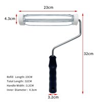 ANST Cadre de rouleau à peinture en cage 7, 9, 10 pouces avec tige de 8 mm en acier inoxydable zingué et plastique, usage industriel/DIY, OEM personnalisé
