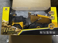 Camion benne articulé RC 1/16 2.4G 11CH HuiNa 1553 télécommandé avec lumières et sons, véhicule jouet de construction