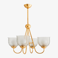 Lighting Company Maison contemporaine personnalisée Lustre à 8 lumières de haute qualité en tissu suspendu blanc chaud pour le salon