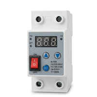 Interrupteur relais marche/arrêt monophasé VOLTRIQ 40A 63A 220V avec protection contre les surtensions et les sous-tensions, protecteur de tension 230V avec bouton