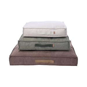 Cama para mascotas de lino de estilo moderno y lujoso, totalmente lavable, diseño cómodo con asa, colchón para perros - Product Image 1