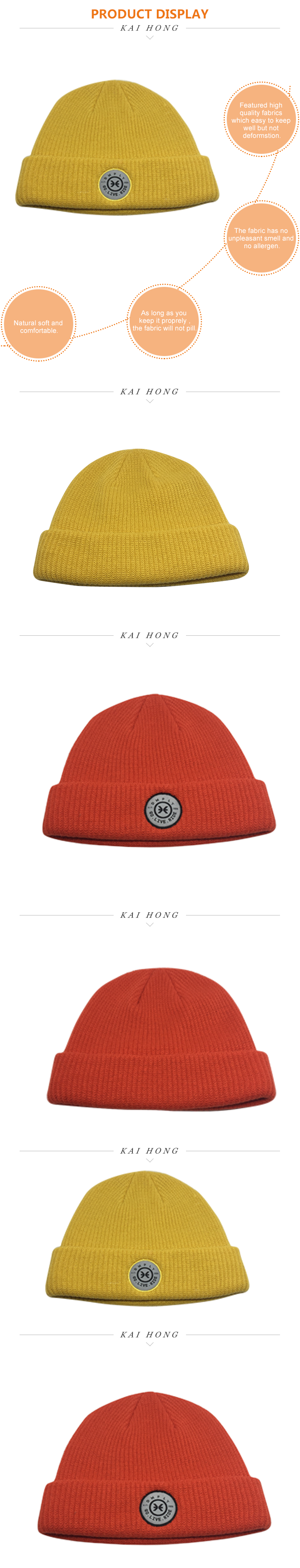 Sewingman Premium Itchfree Blended Merino Wool Custom Cuffed Rib Knit Lana Crochet Gorros