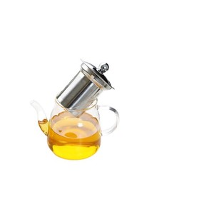 Heat Resistant Glass Teapot With Stainless Steel Filter High Mouthed For Gongfu <b>Tea</b> <b>Sets</b> Minimalist Design Simple Style - Product Image 3
