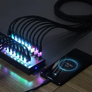 Кабель для передачи данных с голосовым управлением RGB, PD100, супер быстрая зарядка, OEM RGB