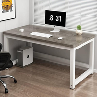 Bureau d'ordinateur moderne en métal, 75/80/85 cm de long, largeur et hauteur, résistant à la corrosion, design compact et arrondi pour ordinateur portable, idéal pour le bureau à domicile, fixe