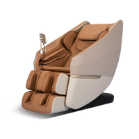 Fauteuil de massage de luxe 3D SL Track Zero Gravity en cuir PU, inclinable et pliable pour la maison
