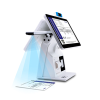 Terminal Pos Win10/Win11 todo en uno con escáner de alta velocidad pantalla dual Intel I5 Pos caja registradora escáner de código QR impresora de 58mm