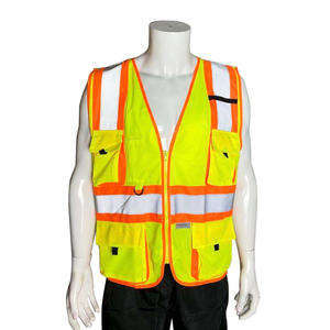Gilet de sécurité réfléchissant haute visibilité CITICITY, multi-poches, en maille, pour ingénieurs de la construction, avec fermeture éclair - Product Image 2