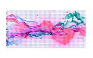 LED Display <b>Screen</b> 55 Inches P10 Indoor Digital Poster <b>Wall</b> Mounted Anti-Reflective Hard Glass Pink Blue Green Color - Product Image 1