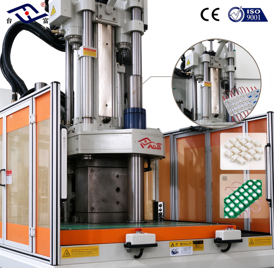 130 Ton Rotary Vertical Injection Molding Machine for Plug, Terminal ...