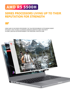 Portátil WPNA Amd Ryzen5 5500H, 16GB DDR4, 512GB SSD, Pantalla FHD de 15.6 Pulgadas y 144Hz, Carcasa Metálica, Windows 11 Pro, para Juegos y Negocios - Product Image 2