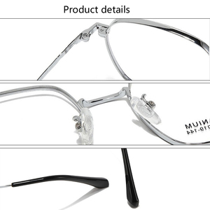 <strong>Newest</strong> Fashion <strong>Design</strong> Hot Selling Ultralight Unisex Retro Optical Glasses Classical Custom Metal <strong>Eyeglasses</strong> <strong>Frames</strong> - Product Image 5