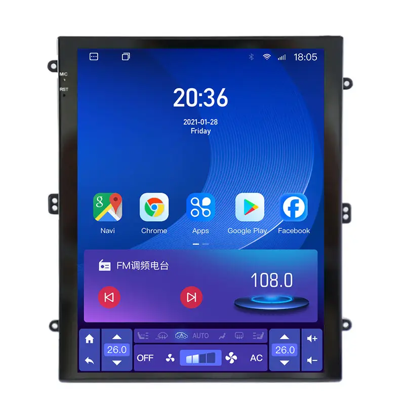 Android 4+32/4+64/6+128GB Wifi Car Radio Gps Navigation Car Audio Mp5 Video Player Car LCD Trip Information Display
