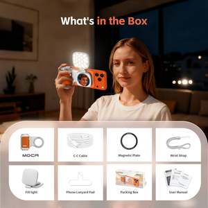 COMITOK MOCA Supporto Magnetico per Telefono con Luci LED per Selfie, Telecomando e Ricarica Type-C per Uso su Scrivania e Letto - Product Image 6