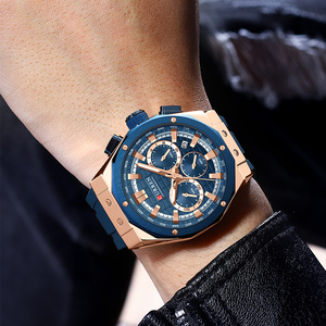 CURREN 8464 Relógio de quartzo masculino de luxo com pulseira de silicone multifuncional com código de tempo clássico luminoso à prova d'água - Product Image 6