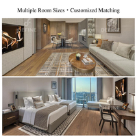 Ensemble complet de mobilier de chambre d'hôtel moderne sur mesure 5 étoiles de luxe pour villa et appartement