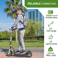 Scooter électrique de ville d'enfants de la planche à roulettes 180w 24v de vélo électrique de batterie pour des adolescents avec la lumière menée