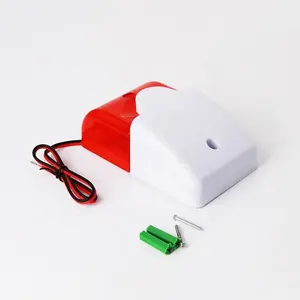 Red Color ABS Shell Wired DC12V/24V Alarm Horn Siren With Strobe Light For Security Alarm System